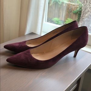 J.Crew Dulci Suede Kitten Heels - deep violet, 11